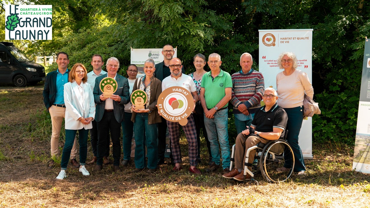 Cérémonie de remise du Label Habitat et Qualité de Vie pour la ZAC du Grand Launay à Chateaugiron (35)